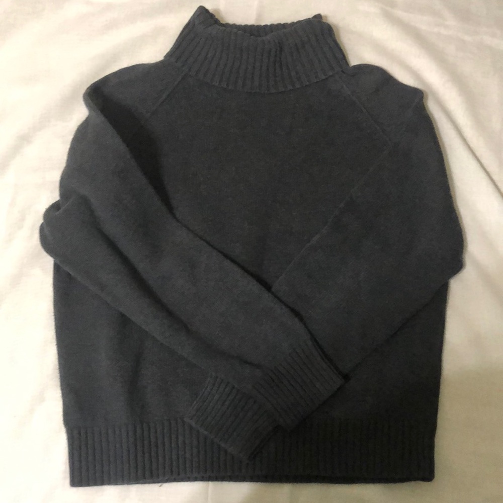 Jeanne Pierre Turtleneck Gray Sweater XL 100% Cotton